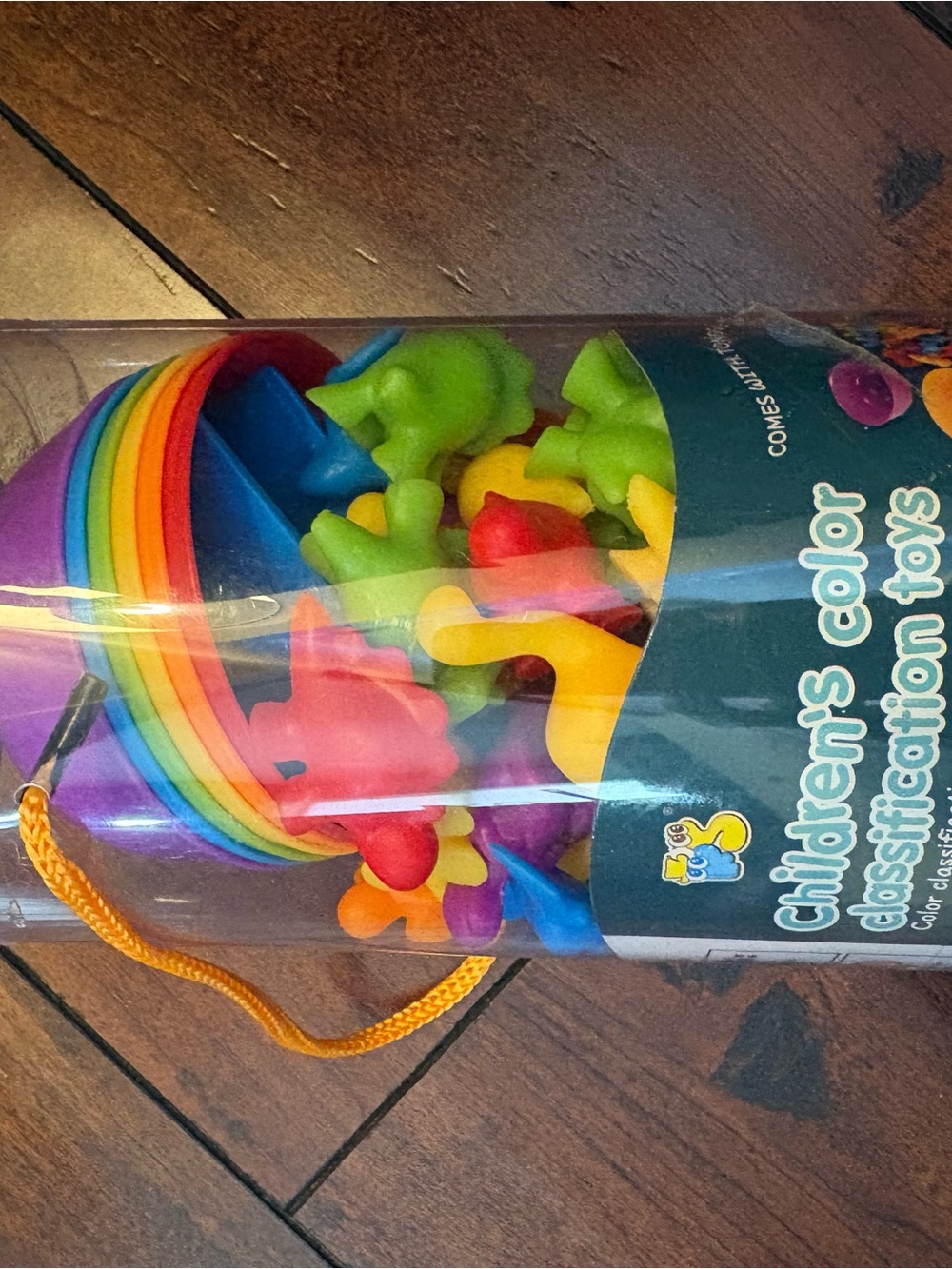 Children's Color Sorting Toy Set - Rainbow Cups & Animal Counters